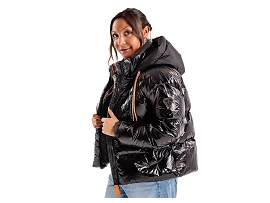 GERTRUDE LILI BRIGHT DOUDOUNE<br>Nylon Noir 