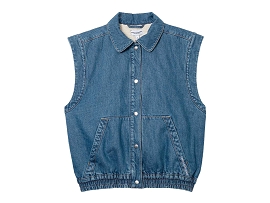 FRENCH DISORDER GILET BONY DENIM NUDE<br>Bleu jean