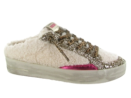 CRIME LONDON SK8 DELUXE SABOT Fourrure synthétiqueBlanc
