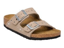 BIRKENSTOCK ARIZONA RIVET BORDER<br>Taupe