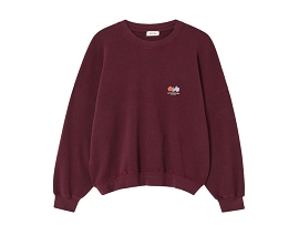 TANIA SWEAT ATU03D:Coton/Bordeaux/