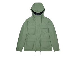 RAINS POCKET JACKET W3 WELL<br>Textile Vert 