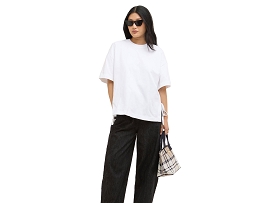 BARBOUR T SHIRT MARRON<br>Blanc