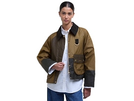 BARBOUR VESTE ALMA WAX<br>Marron