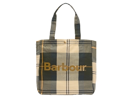 BARBOUR TOTE BAG TELFIED TARTAN<br>Beige