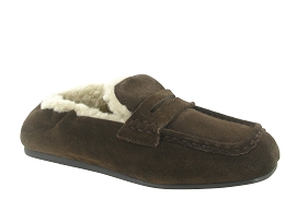 POSA PENNY LOAFER SQUARE FUR<br>Marron