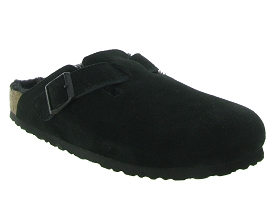 BIRKENSTOCK BOSTON SHEARLING MEN<br>Nubuck Noir Noir