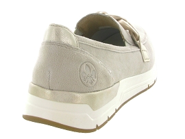 Mocassin Femme Rieker M5354 – Confort Largeur Confortable, Semelle Intérieure Amovible, Couleur Rouge