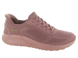 SKECHERS FOOTWEAR 117497 BOB SQUAD SLIP INS<br>Rose