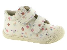 NATURINO COCOON GIRL VELCRO<br>Cuir Blanc 