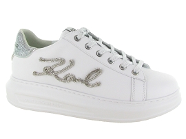 KARL LAGERFELD KAPRI SIGNIA RHINESTONE LO<br>Blanc