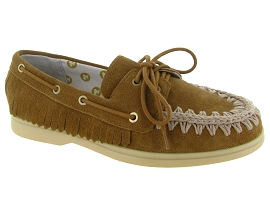 MOU MOCASSIN AVEC FRANGES<br>Chestnut