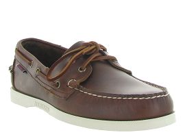 SEBAGO DOCKSIDES PORTLAND WAXED<br>Cuir Marron Marron