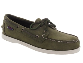 SEBAGO DOCKSIDES PORTLAND CRAZY<br>Cuir Vert Kaki