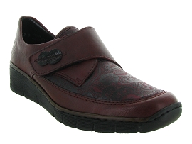 RIEKER 537C0<br>Cuir Rouge Bordeaux
