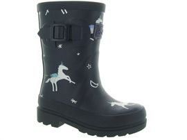 RETROFI LOW JNR GIRLS WELLY:Caoutchouc/Bleu/