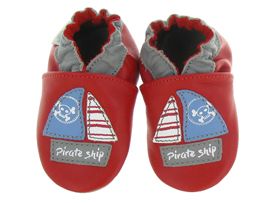 ROBEEZ PIRATE SHIP<br>Cuir Rouge Rouge