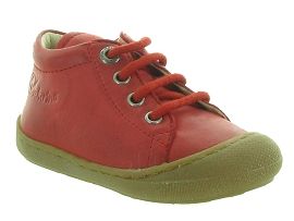 OLLIE VELCRO COCOON BOY:Cuir/Rouge/Rouge