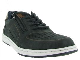 MASTERS COURT WHITE NAVY 18235:Cuir/Bleu/