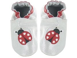 ARIZONA MISS LADYBIRD:Cuir laminé/Gris/Argent