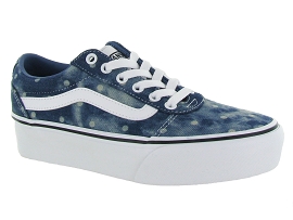 VANS WARD PLATFORM WOMEN DENIM DOTS<br>Blanc