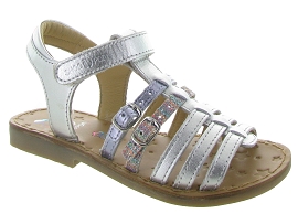 SHOO POM HAPPY SPART<br>Cuir laminé Gris Argent