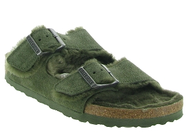 BIRKENSTOCK ARIZONA SHEARLING<br>Nubuck Vert Kaki