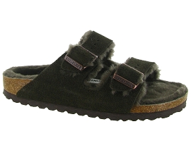 BIRKENSTOCK ARIZONA SHEARLING NARROW<br>Marron