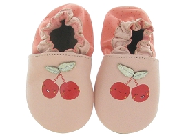 ROBEEZ TINY CHERRY<br>Cuir Rose Rose