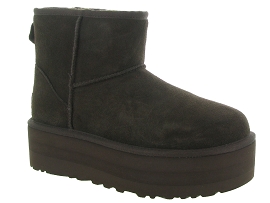 UGG AUSTRALIA CLASSIC MINI PLATFORM<br>Marron fonçé