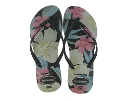 HAVAIANAS FLORAL<br>Noir