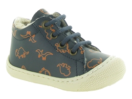 1242 COCOON BOY FOURRE DINO:Cuir/Bleu/Marine