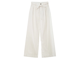 GRACE AND MILA JEAN BAGGY POMPON<br>Blanc