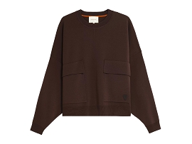 GERTRUDE PULL CHESTER LEMON YARN<br>Coton Bordeaux 