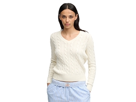 SUPERDRY PULL WOOL BLEND<br>Crème