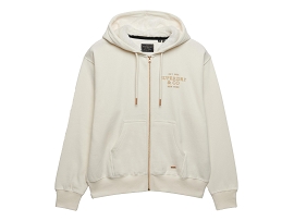 SUPERDRY VESTE LUXE FUR ZIP<br>Crème
