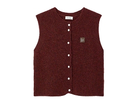 TIMORA GILET COURT FEMME:Synthetique/Marron/