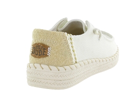 HEYDUDE Wendy Espadrille Woven Chaussures Femme - Baskets Confortables Style Mocassin Blanc 38