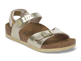 BIRKENSTOCK RIO AS METALLIC GOLD<br>
