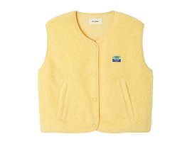 HEMA GILET HOK16B:Cuir/Jaune/