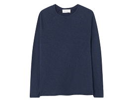 AMERICAN VINTAGE T SHIRT<br>Coton Bleu Marine 