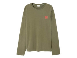 AMERICAN VINTAGE TSHIRT COL ROND<br>Coton Kaki 