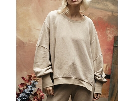 ANAIS PULL SWEAT COL ROND:Coton/Beige/