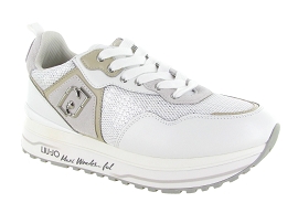 LIU JO SNEAKER MAXI WONDER 01  CALF<br>Blanc