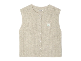 7810 8 GILET COURT:Laine/Crème/