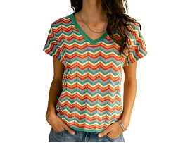 FREEMAN T.PORTER TSHIRT TANISSE WAVES<br>Multicolor