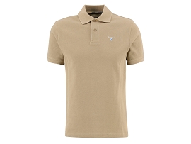 BARBOUR TARTAN PIQUE POLO SHIRT<br>Coton Beige 