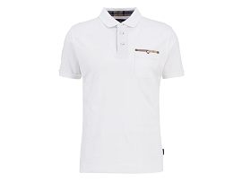 BARBOUR CORPATCH TAILORED POLO SHIRT<br>Coton Blanc 