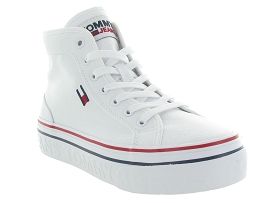 GOA SALOME TOMMY JEAN MID FLATFORM:Toile/Blanc/Blanc