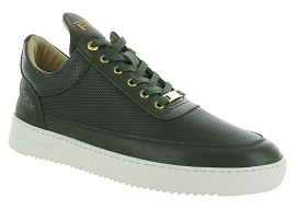 VIKEN 11725 LOW TOP ATEN GREEN:Cuir/Vert/